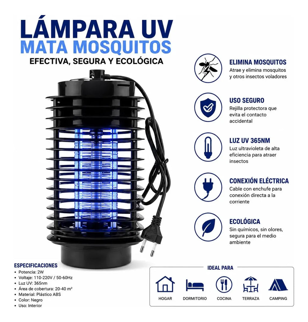 Lámpara UV Mata Mosquitos Eléctrica